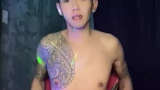 Inked Horny Twink Performed in a Live Webcam Show