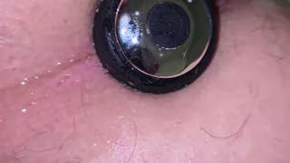 Cumshot camera with anal plug in shower