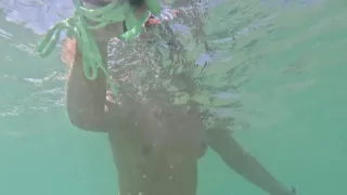 Girl Swimming Naked Underwater No Panties
