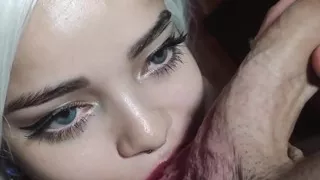 Blonde Started with a Gentle Blowjob and Ended up Swallowing My Cock Ft. White Moon Vip