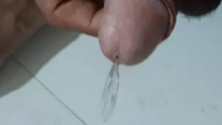 Pee todo in home toilet Indian man big cock close