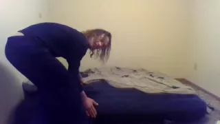 Clothed Transgirl Hoping You a Good Nite & Making a Guest Bed for You (sfw)