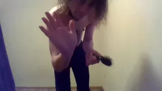 Spanking My Delicious Asshole Wmy Hairbrush