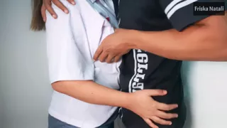 Skipping school goes straight to her boyfriend's house