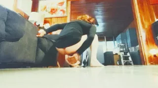 Sissyding huge dildo