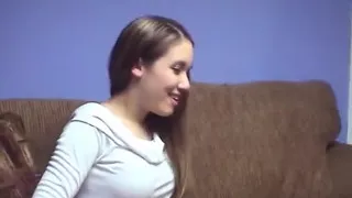 Sexy brunette shoves vibrator in tight shaved pussy