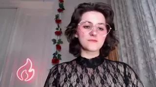 Brunette in Sexy Tight Lace Top