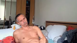 Cumshot in bed