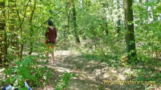 Changing outdoor and desperate to pee
