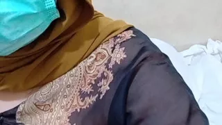 Woman in Hijab Colmek with Her Pussy Sighing