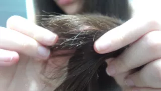 An Indian Girl Combs Her Hair Naked, Then Makes an Asmr Video of Herself Combing Her Hair, Then Shows It up Close, Making Asmr