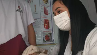Student is seen by the university nurse
