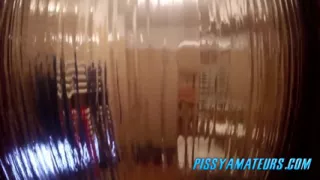 Pissing in the shower in jets