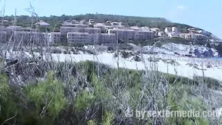 Sexy Nudist Brunette Topless on the Beach