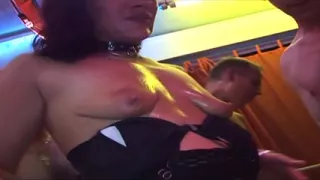 Mature Brunette Stretched Wide in Sloppy Gangbang Fisting