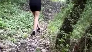 Kitten in outdoor pissing