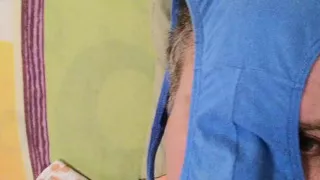 I jerk off and cum with panties on my face