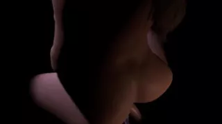 Beautiful Plum Girl Riding Dildo in the Dark