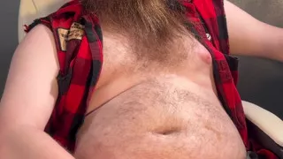 Looking at porn and enjoying a good long jerk
