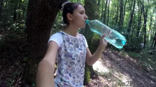 Pissing in the Woods and Wiping Pussy with a Leaf - Compilation