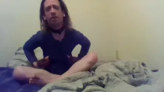 Solo Transgirl Pinching, Slapping and Pulling Her Own Tiny Tits