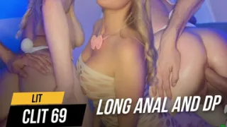 Gaping bunny streched for long anal and dp