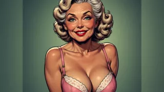 Retro Pinup Bra and Panties Art