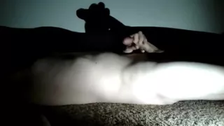 Naked Transgirl Solo Cumming at Night in the Dark No Audiosound