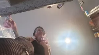 73 Giantess Cooks Stuffed Shells - Tiny Man Tied to My 8 Inch Heel POV