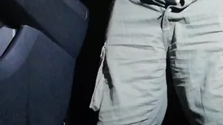 Cum outside of the car by drivers door