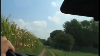 Horny couple having hard sex in nature