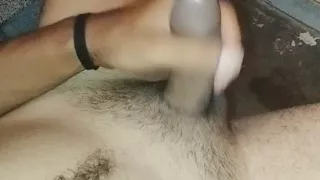 Who Plays with My Cock in Her Mouth Here on Her Knees Sucking Cock