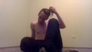 Topless Transgirl Brushing Her Own Hair