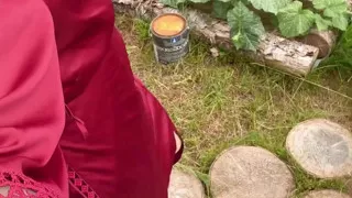 Gardend Outside Pissing Fun