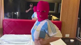 Argentina Using the Jersey to Show She's the Best at Sucking Dicks and Fucking Like Crazy, This Girl Fucks Like Crazy