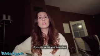 Public Agent - Big Tits British teacher Erin Moore POV blowjob and creampie from thick cock stranger