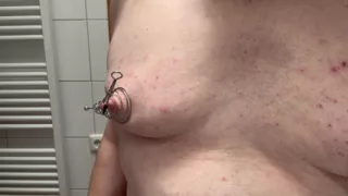 Torture my nipples with new toys