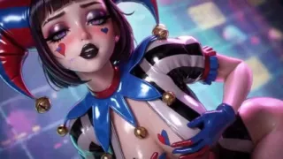 Clown Girl Covered in Thick Cum - Ahegao & Tit Play Compilation