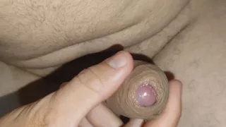 Big Uncircumcised Cock Gets About to Explode with