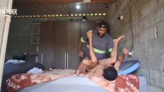 Working Neighbor Being Slut in Bed