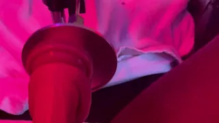Trans woman alone with sex machine