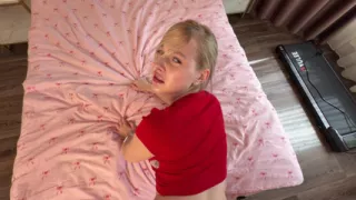 Stepsister Wanted To Try Stepbrother's Huge Cock Protecting From Under His Shorts