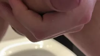 Milking my cock and measuring my cumshot