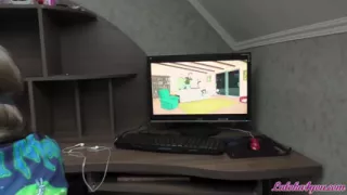 Boyfriend distracted from Rick and Morty for the passionate fucking