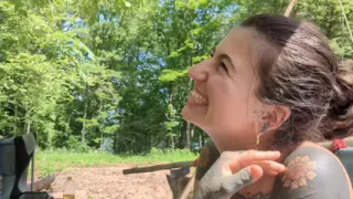 Outdoor Camping Blowjob with Cumshot