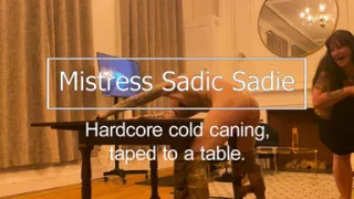 Cold Caning and Some Cute CBT Tied to a Table