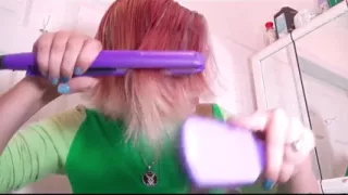 Damp Hair Brush and Straighten