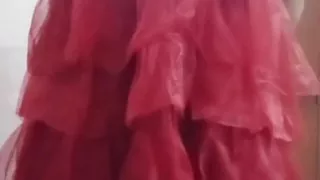 Indian Gay Crossdresser Gaurisissy Real XXX Homemade Sex in Red Lehenga