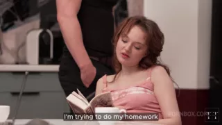 Stepdaughter Didn't Want to Study, so I Grounded Her with My Huge Cock