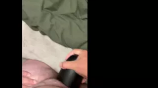 POV jackoff session hands free cumplay lube
